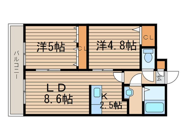 ミピア－チェ環状通の物件間取画像